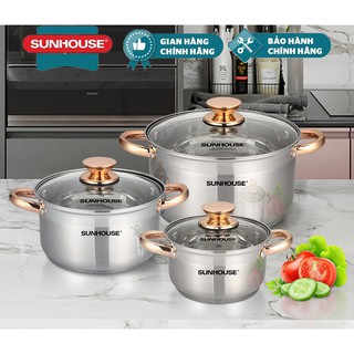Bộ nồi inox 5 đáy sunhouse sh781