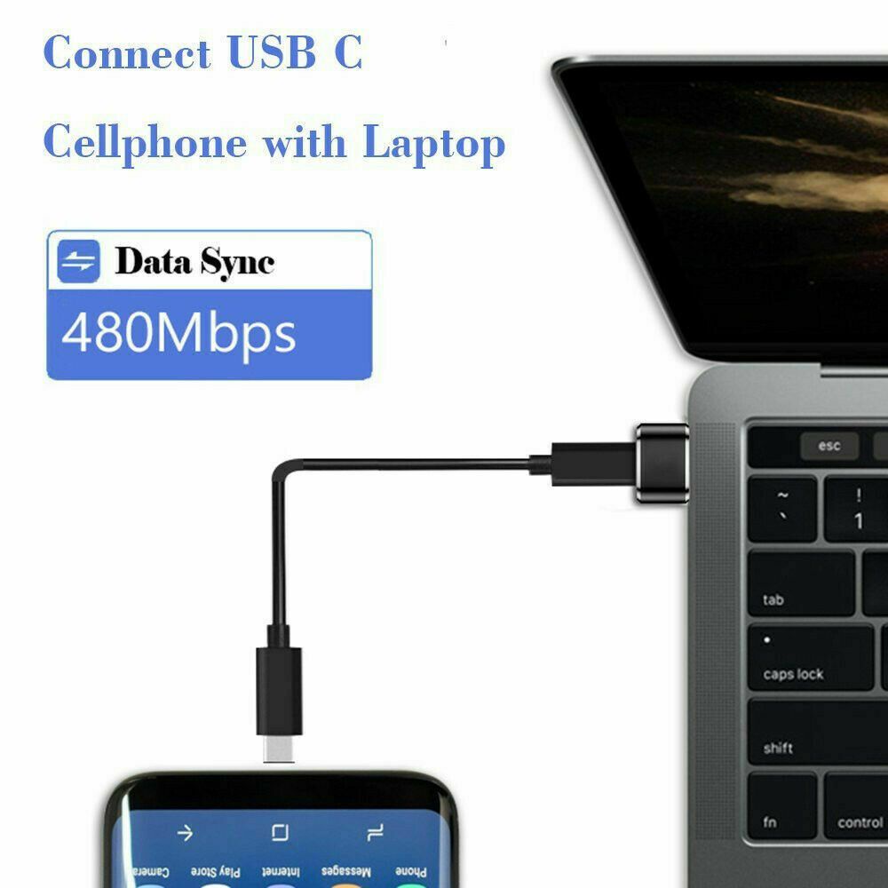 Đầu Chuyển Đổi Cáp Sạc USB Sang Type C OTG Bằng Hợp Kim Đầy Màu Sắc