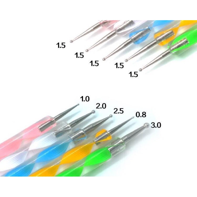 Bút Chấm Bi, Sét Bút Vẽ Nail 5 Chiếc