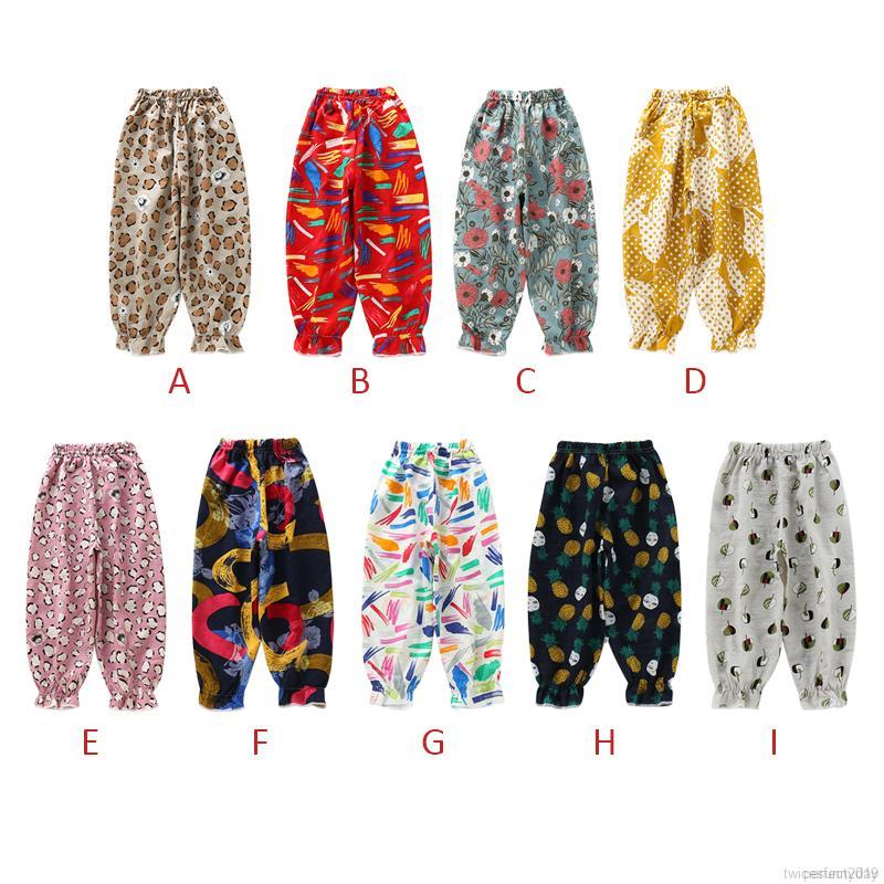 Quần Dài Chất Cotton Hoạ Tiết Hoạt Hình Đáng Yêu Cho Bé