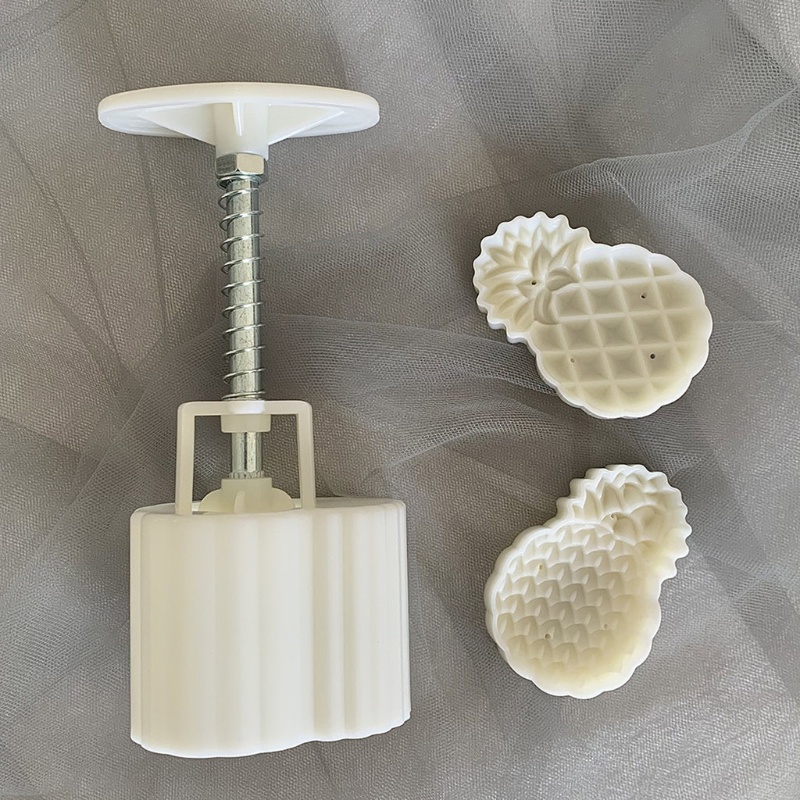 Bộ dụng cụ nhấn cắt làm bánh trung thu và bánh quy 30g DIY với đầu in tạo hình quả dứa bằng nhựa
