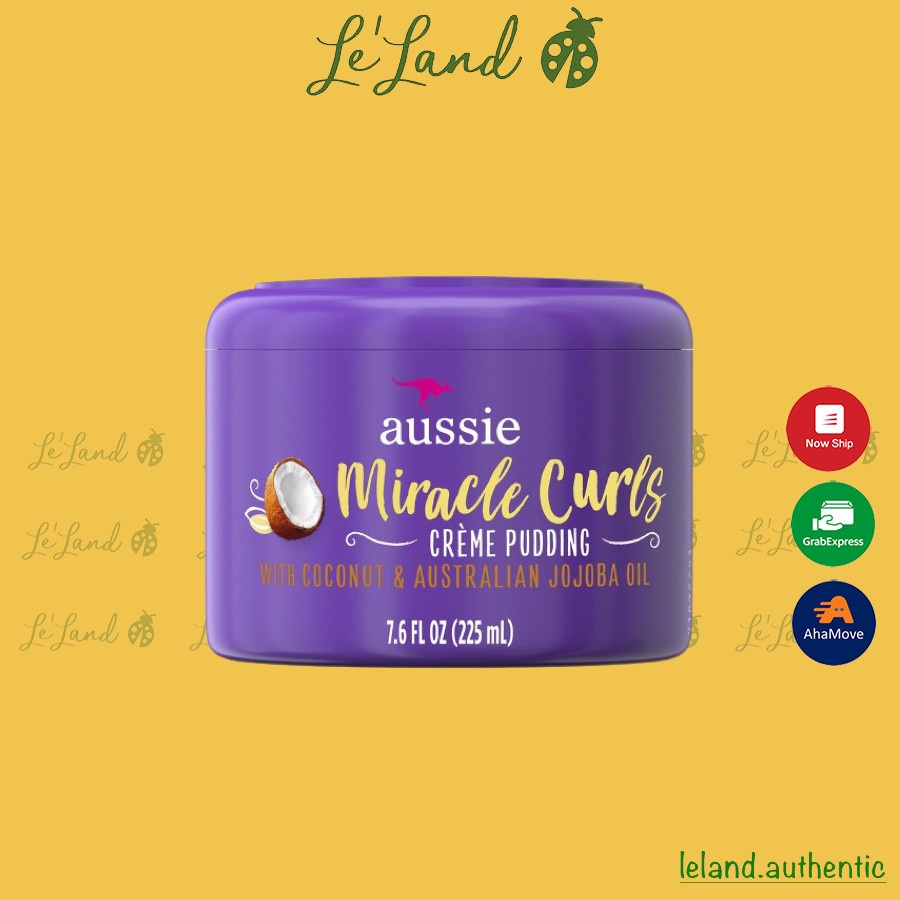 Bill US - Kem tạo nếp tóc Aussie Miracle Curls Leave-In Cream Pudding 225ml