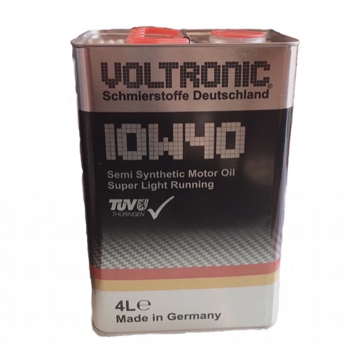 Nhớt nhập từ Đức loại bán tổng hợp Voltronic 10W-40 Semi Sythetic Motor Oil 4 lít