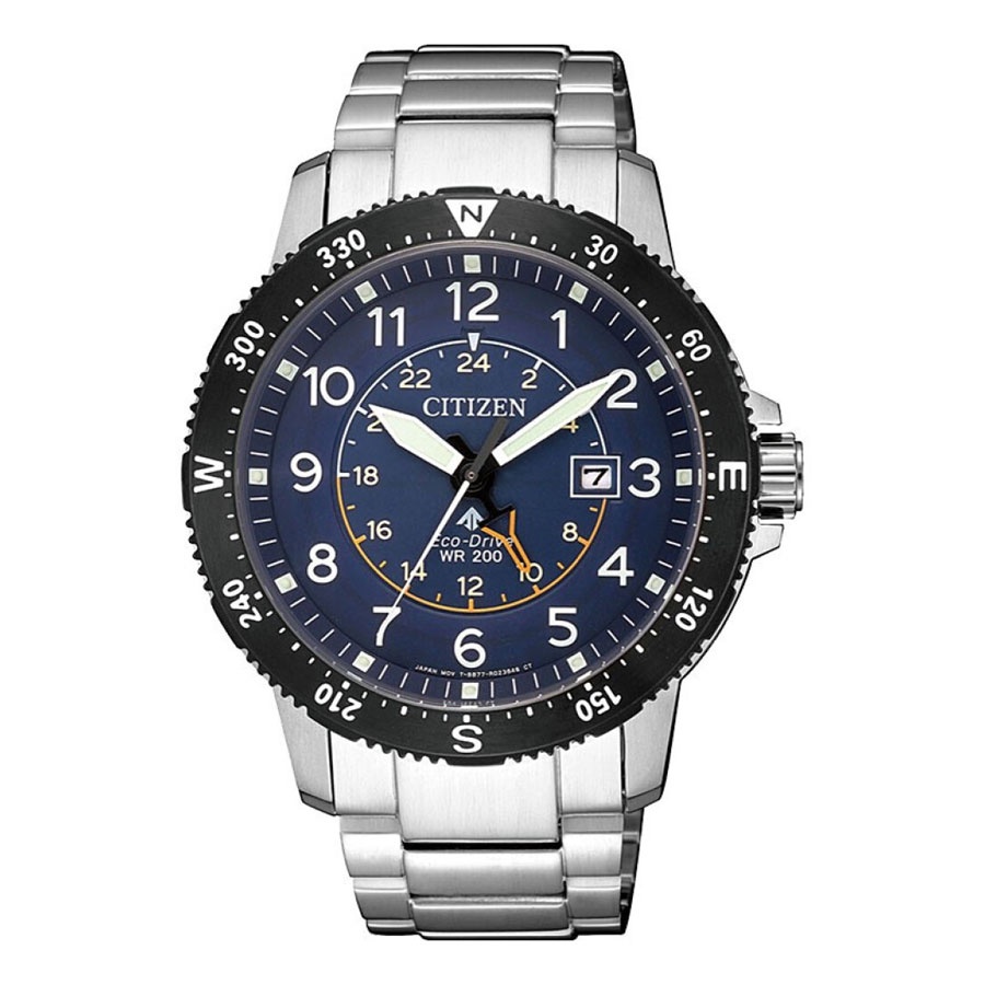 Đồng Hồ Nam Citizen Đa Chức Năng Dây Thép Không Gỉ BJ7094-59L - Mặt Xanh