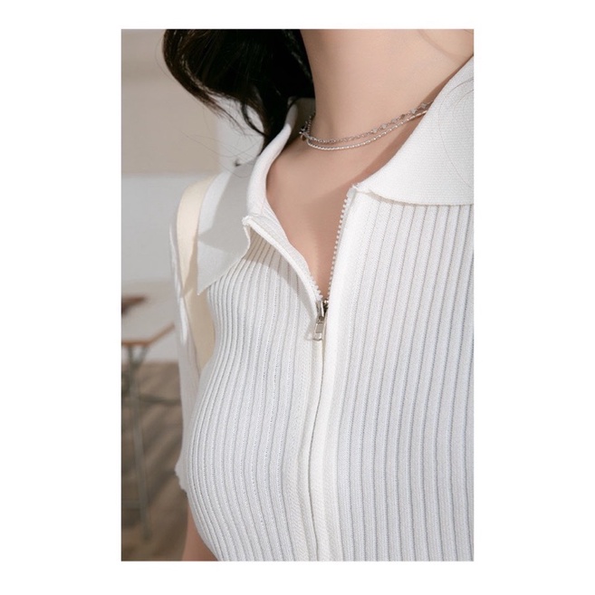 áo polo tăm cổ bẻ kéo khoá siêu hot