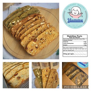 Bánh Biscotti Nguyên cám HEALTHY 3 vị 100g-250g-500g