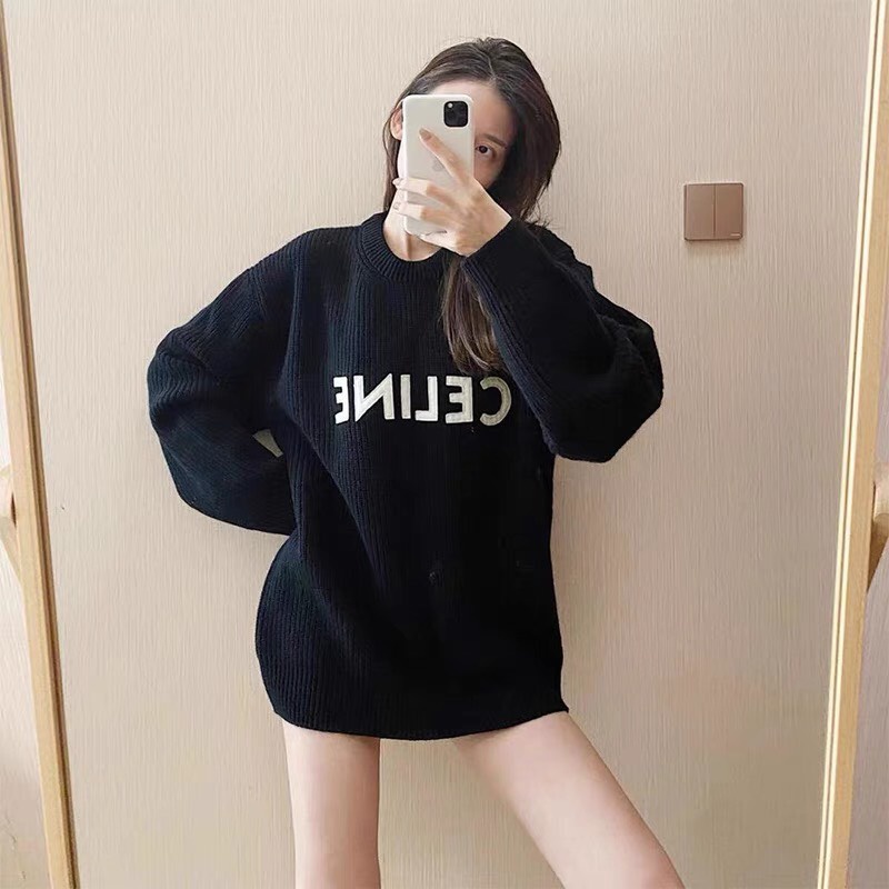 Áo len ❤️ FREE SHIP ❤️ Áo len CELTNE nữ  đen siêu HOT , dáng rộng hàng thiết kế cao cấp dày dặn sang trọng , cá tính