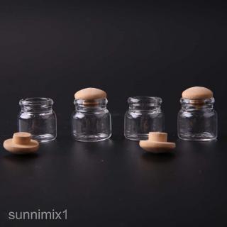 DOLLS HOUSE 4 PIECE MINI CNADY FOOD JAR FOR 1/12 SCALE DOLLHOUSE DECORATION