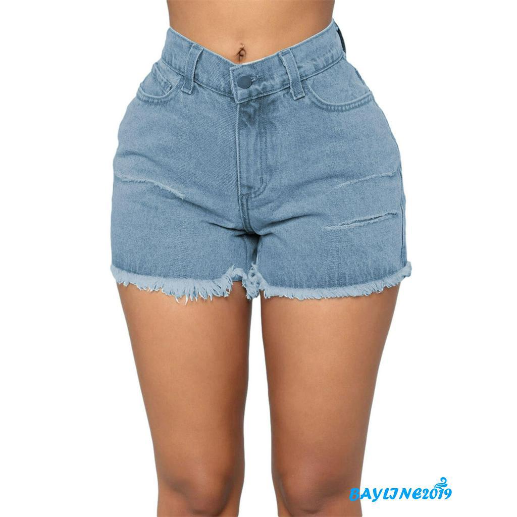 Quần Ngắn Jean Nữ Rách Kiểu Thời Trang Cá Tính
