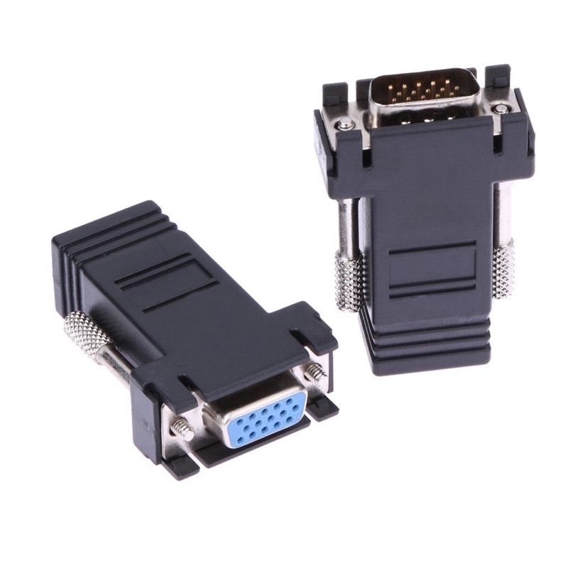 Đầu kéo dài 30m chuyển đổi VGA sang Lan RJ45 CAT5E, CAT6