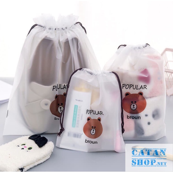 Túi dây rút đựng đồ, bao dựng giày chống thấm nước cute