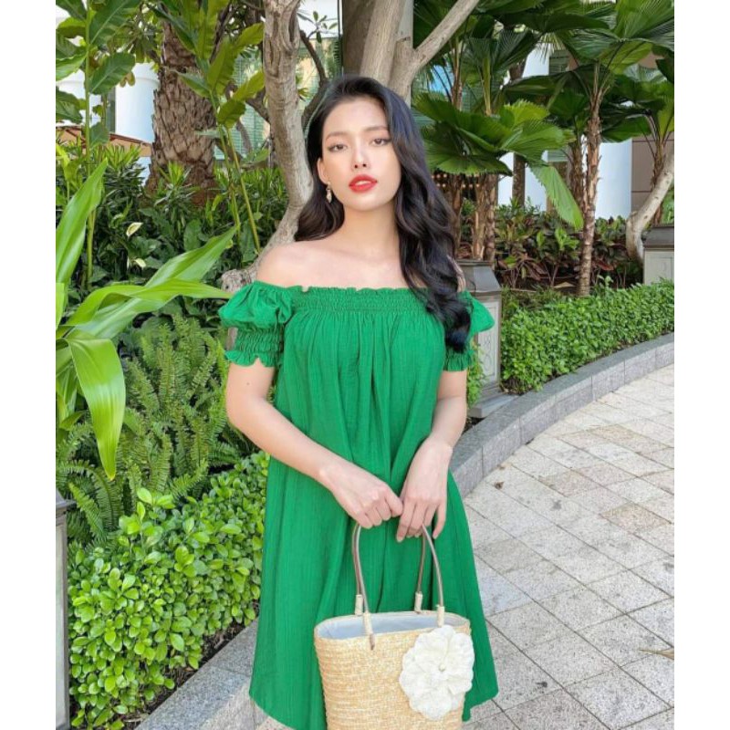 Đầm suông bẹt vai ( có thể mặc 2 kiểu) | BigBuy360 - bigbuy360.vn