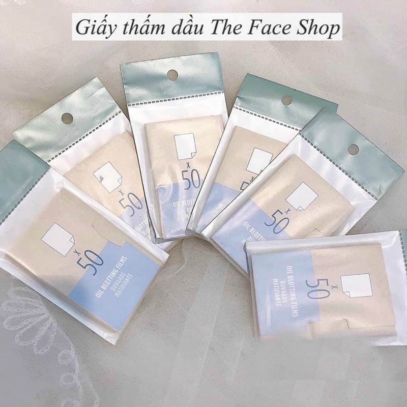 GIẤY THẤM DẦU - THE FACE SHOP HÀN QUỐC chính hãng (Túi 50 giấy thấm)