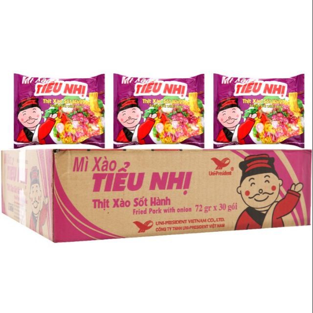 Thùng 30 gói mỳ xào tiểu nhị & thùng 12 tố mỳ trộn spaggeti ăn ngon quên lối về