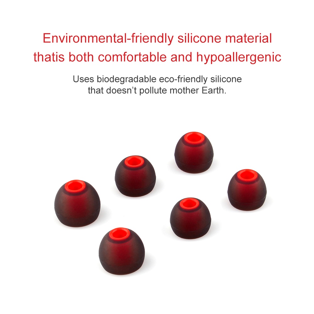 Set 3 Cặp Vòng Đệm Cao Su Silicone Bọc Tai Nghe Nhét Tai Chống Ồn Thoải Mái Size S M L