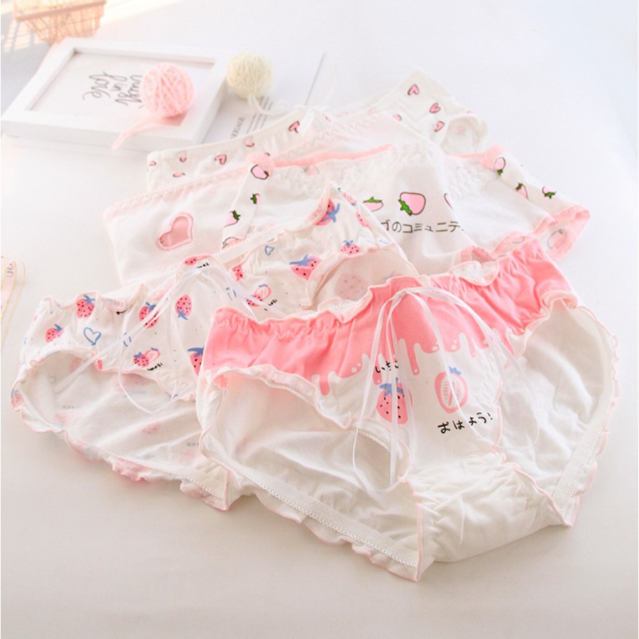 Quần Lót Nữ Cotton PACK LOVE STRAWBERRY ( QL : 234 ) Hàng Loại Đẹp.