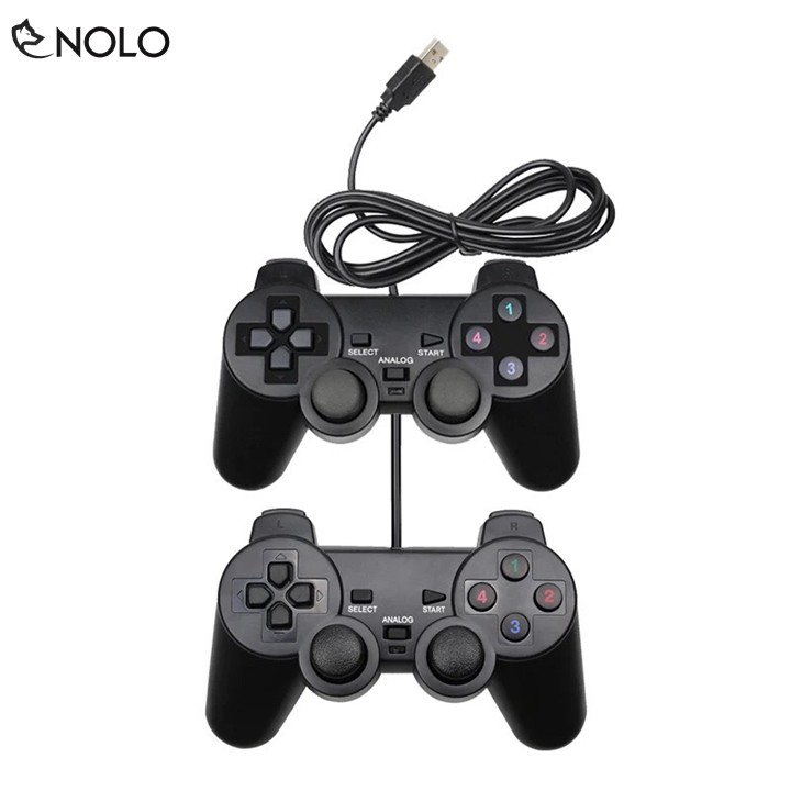 Combo Bộ 2 Tay Chơi Game Joystick Có Dây Model TGD01 Dùng Chung 1 Đầu Ra Cổng USB Tương Thích Tốt Trên Win 10