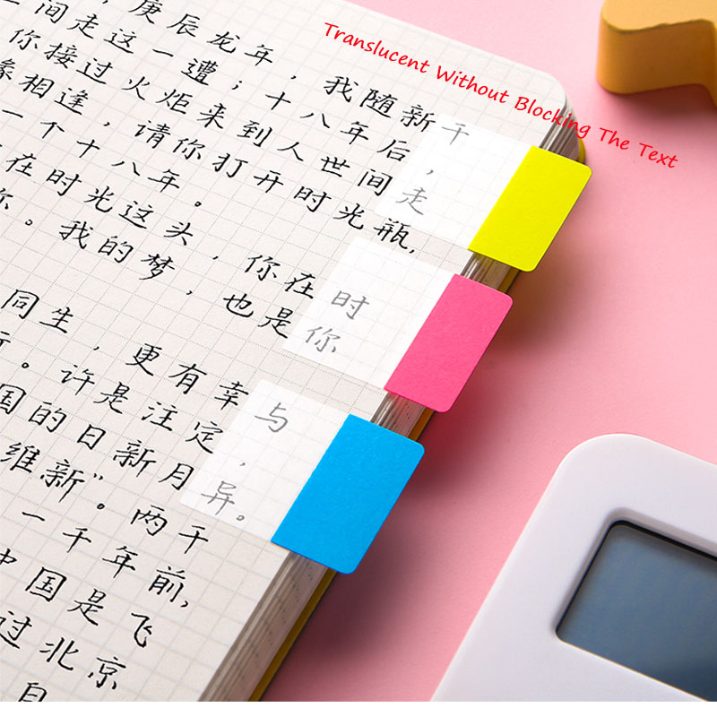 Nhãn Dán Ghi Chú Trong Suốt Nhiều Màu Sắc Cho Học Sinh