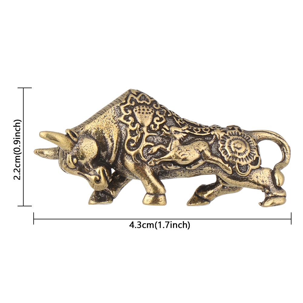Phụ Kiện Trang Trí Hình Chú Bò Phong Cách Trung Hoa Cổ Điển