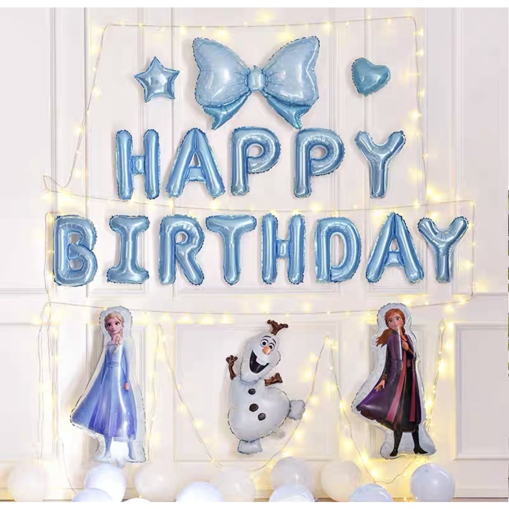 Set bóng trang trí sinh nhật ELSA ,công chúa băng tuyết