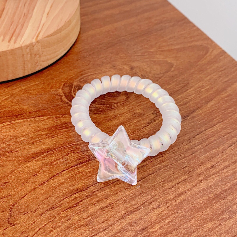 Cột tóc lò xo hologram họa tiết trong suốt hot trend Mua Tất (muatatshop)