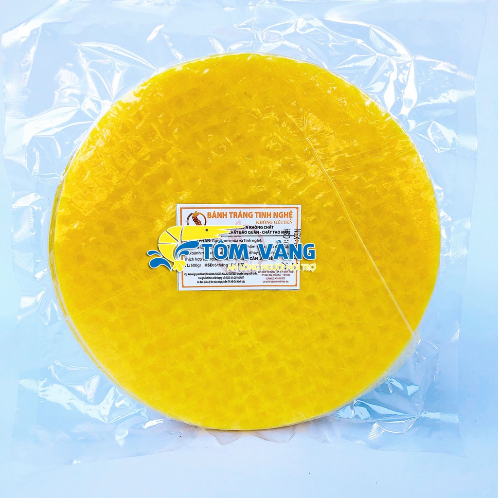 Bánh Tráng Gạo Lứt Cát Thủy- Gói 500g - Tôm Vàng