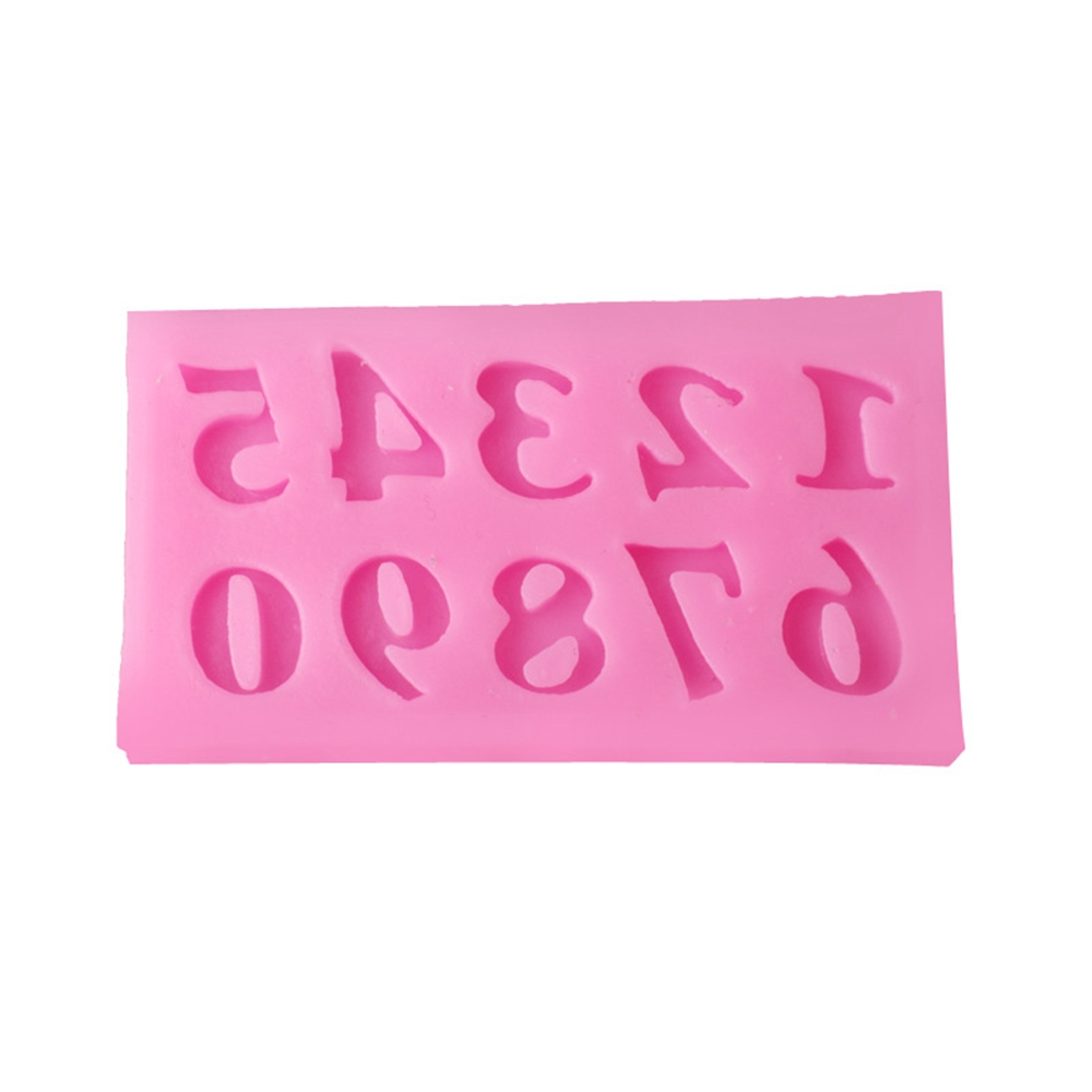 Khuôn Silicone Tạo Hình Chữ Số Nhiều Màu Trang Trí Bánh Kem / Kẹo Socola