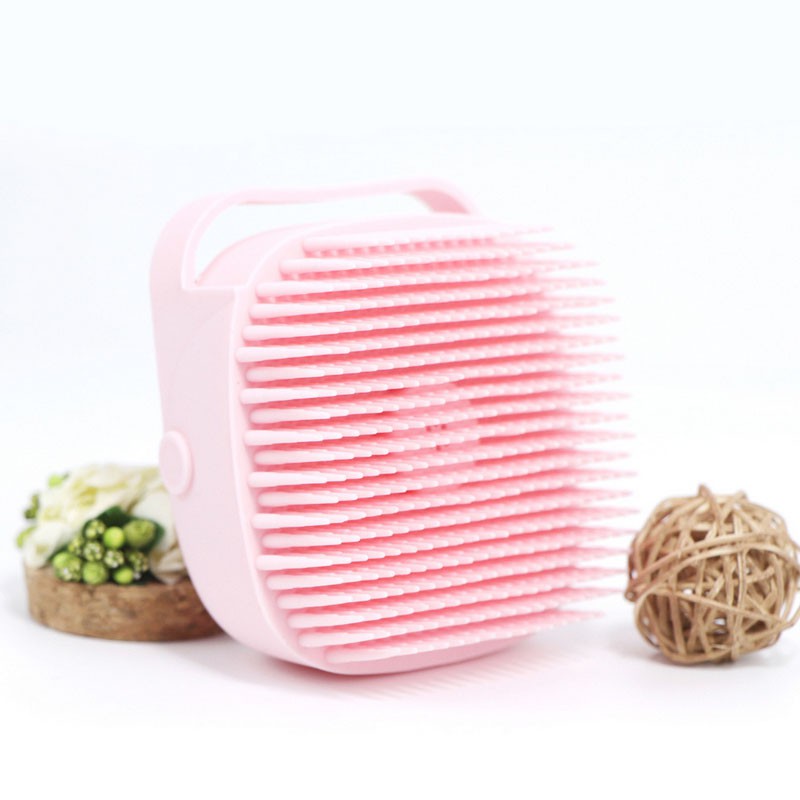 Bàn Chải Tắm Và Massage Cho Thú Cưng Bằng Silicon Lông Mềm Có Ngăn Đựng Sữa Tắm Tiện Lợi, Tạo Nhiều Bọt, Tắm Sạch Sẽ