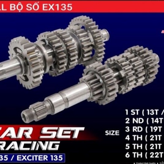 full bộ nhông số đấu TA cho xe độ Exciter LC 135