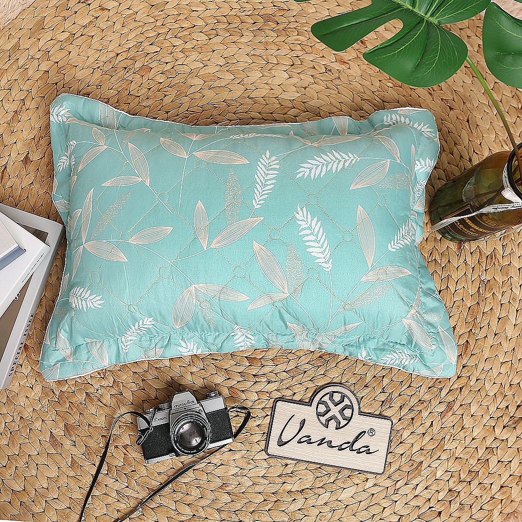Vỏ gối đầu trần bông hình trám dày dặn chất liệu cotton poly kích thước 45x65 cm