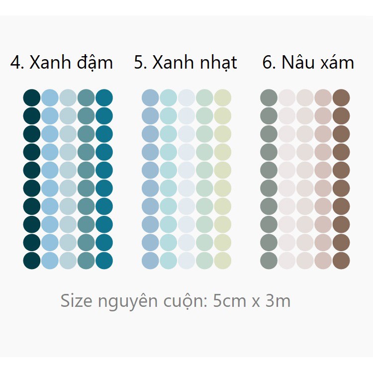 Băng dính tròn trang trí planner