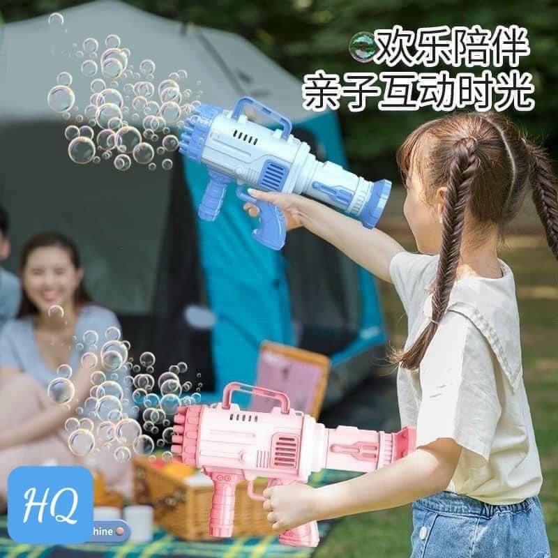 Súng Phun Bong Bóng Xà Phòng - Đồ Chơi Cho Bé Ngoài Trời