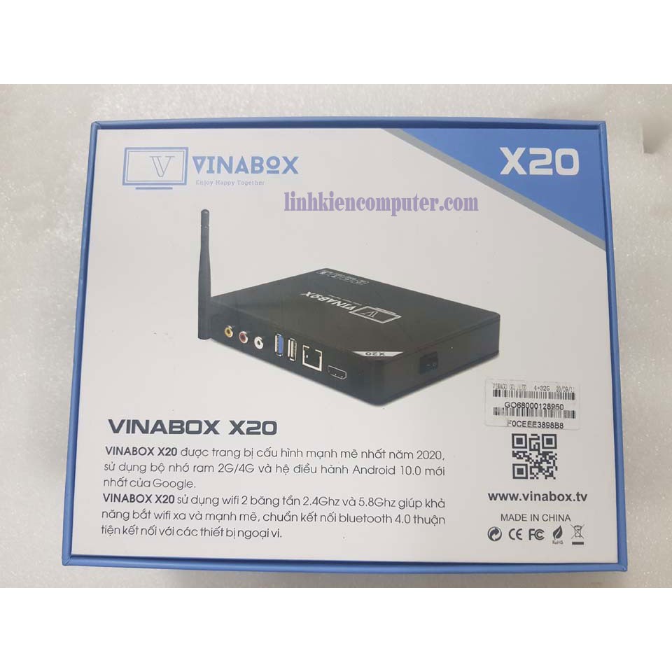 VINABOX X20 –Phiên bản cao cấp RAM 4GB và ROM 32G, mẫu VINABOX mới nhất năm 2021,Anroid 10 siêu mượt