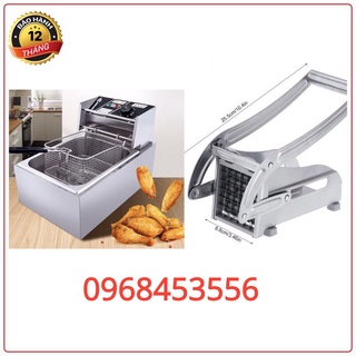 Bộ Đôi Bếp Chiên Nhúng Điện + Máy Cắt Khoai Tây 2 Cỡ Dao.