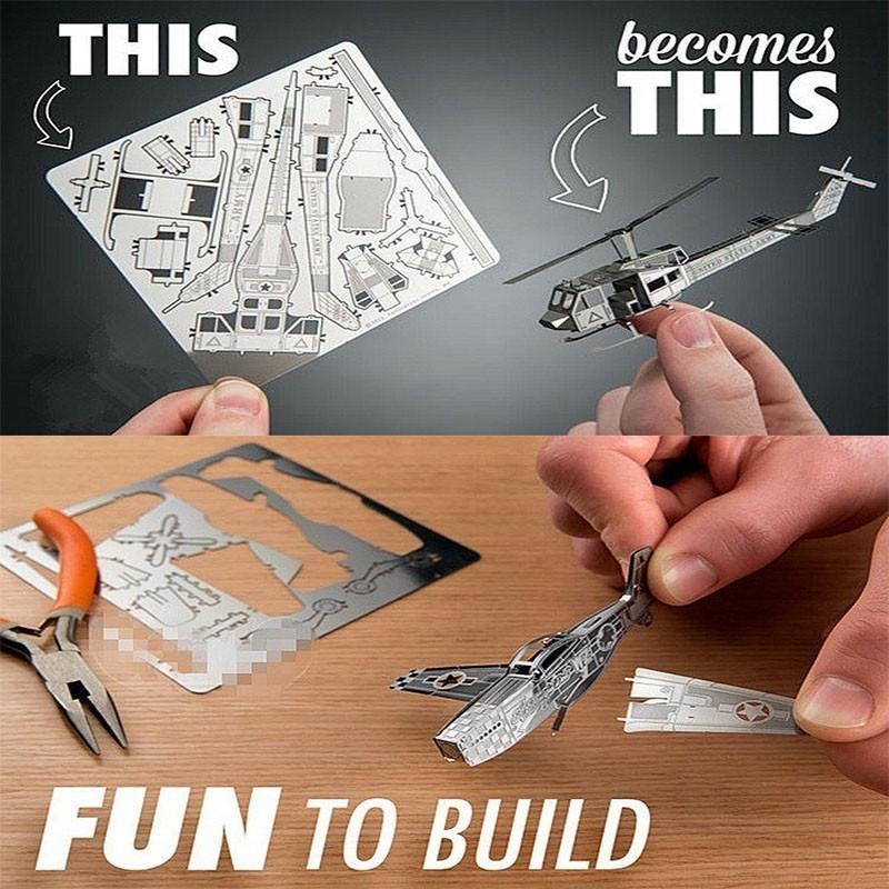 Mô hình tự lắp ráp 3D bằng kim loại với 34 kiểu tùy chọn