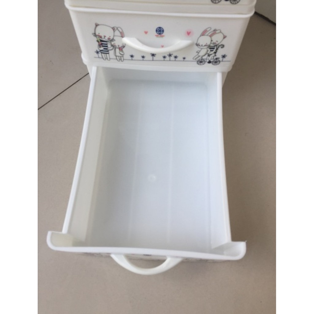 Tủ nhựa Việt Nhật 5 tầng cao cấp. Kích thước 26 x 18 x 41cm. Màu trắng, hồng