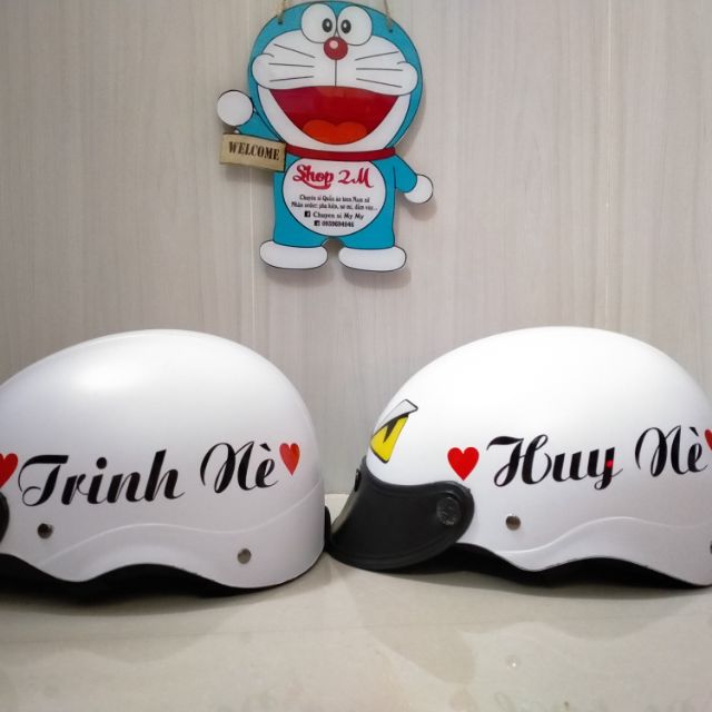 combo 2 Decal tên theo yêu cầu (giá sỉ từ 10 tem)