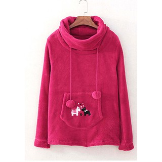 Áo ấm hình 2 chú chó 2018, Áo ấm hoodie nữ, áo cho mùa đông , áo hoodie in hình cún con