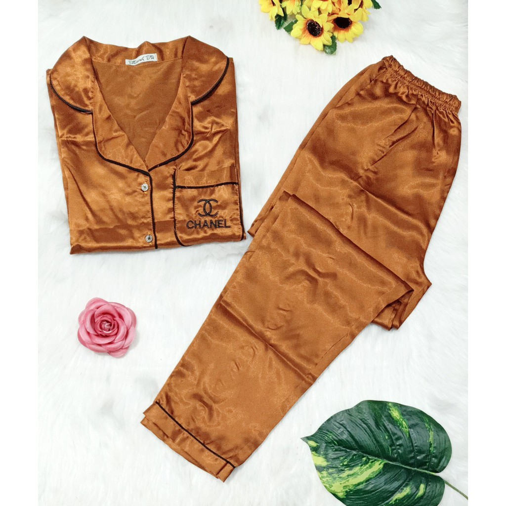 Đồ bộ dài pijama - bộ đồ pijama dài 😍😍phi bóng cao cấp, chất vải mền mịn, mặc thoáng mát 🍀size 48kg-65kg