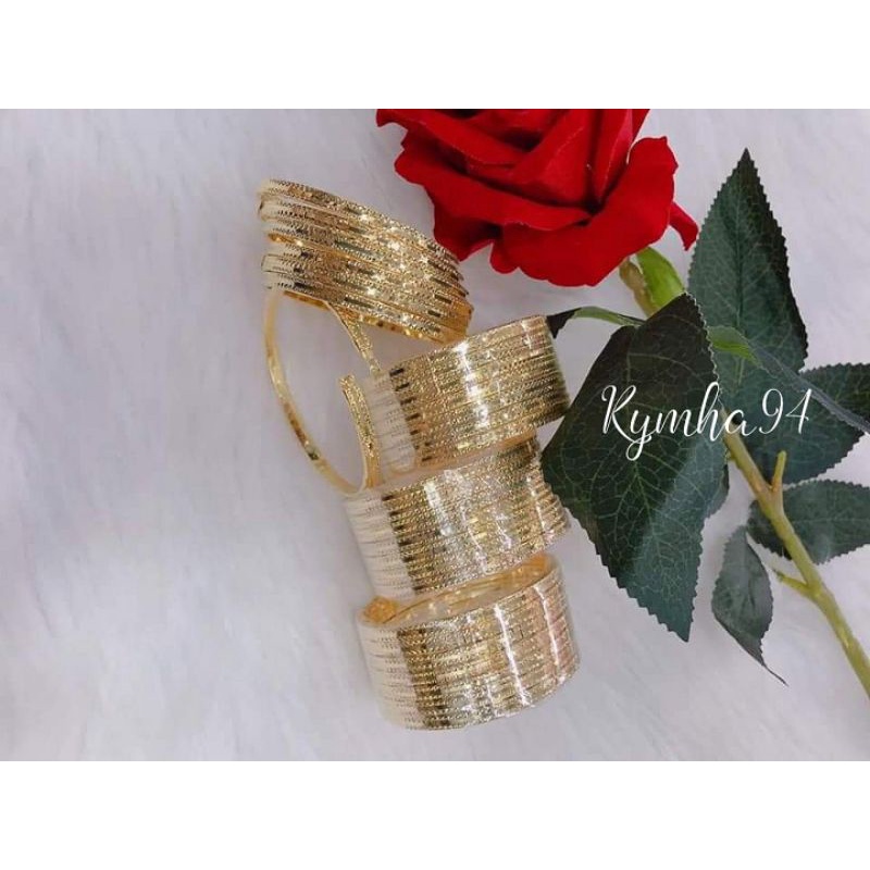 Vòng tay Ximen khoá lưỡi gà bản 3.5li có khắc kí hiệu