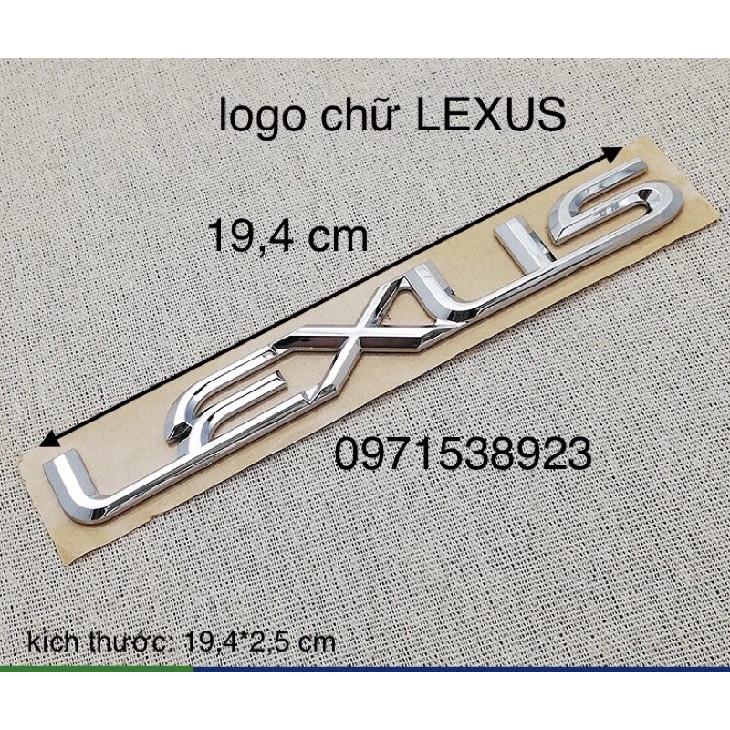 logo chữ nổi LEXUS RX300, RX350, LX570, LX470 dán thân xe