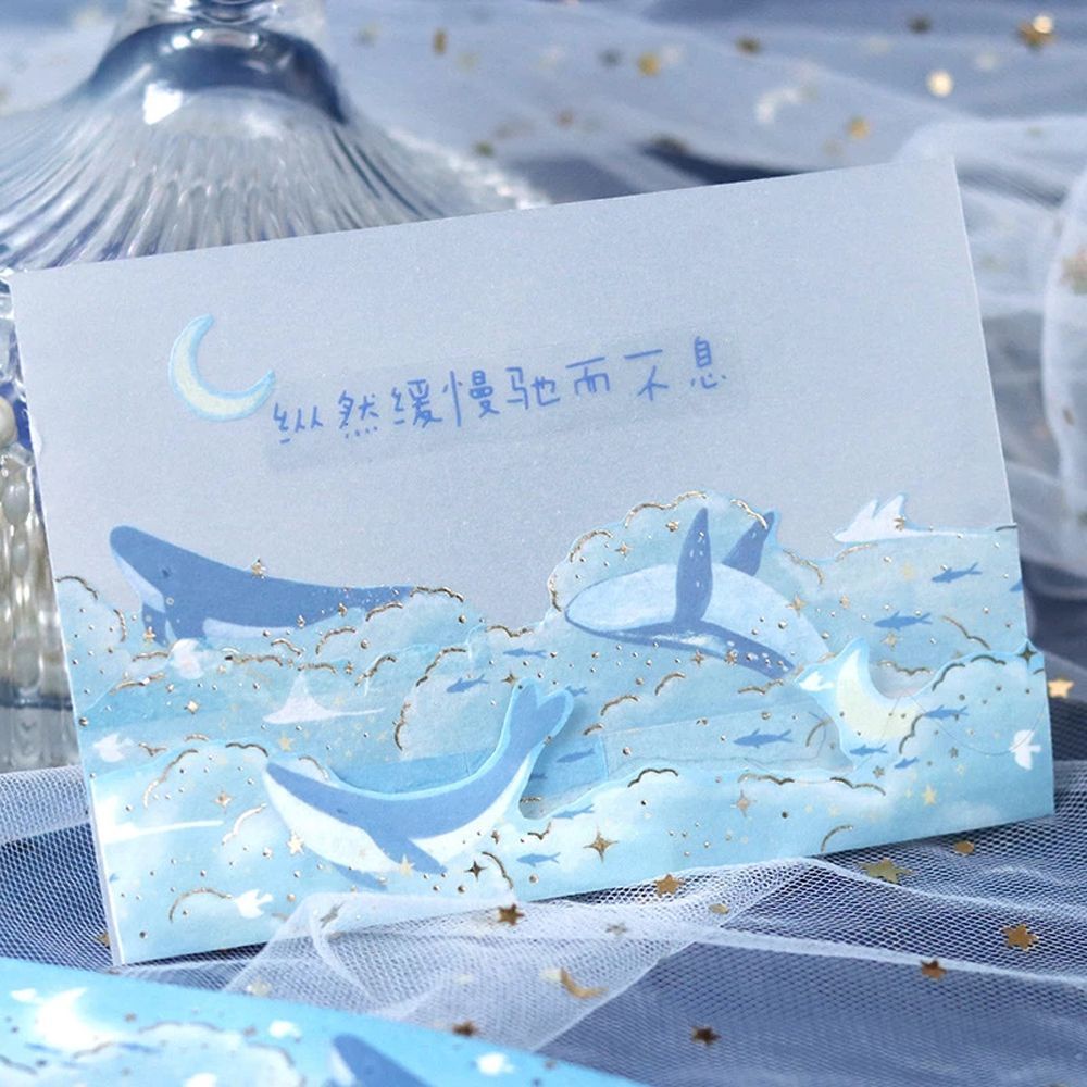 Băng keo dán trang trí sổ tay họa tiết galaxy độc đáo