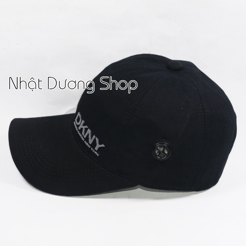 Nón vải ép chữ DKNY nổi có gai - Chất liệu vải Kaki bền chắc kết hợp với chữ ép tạo nên sự nổi bật cho người đội