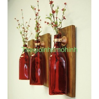 chai thuỷ tinh decor không gian sống, tái chế, decor, bình cắm hoa, chai lọ, trang trí quán cà phê, trang trí nhà hàng