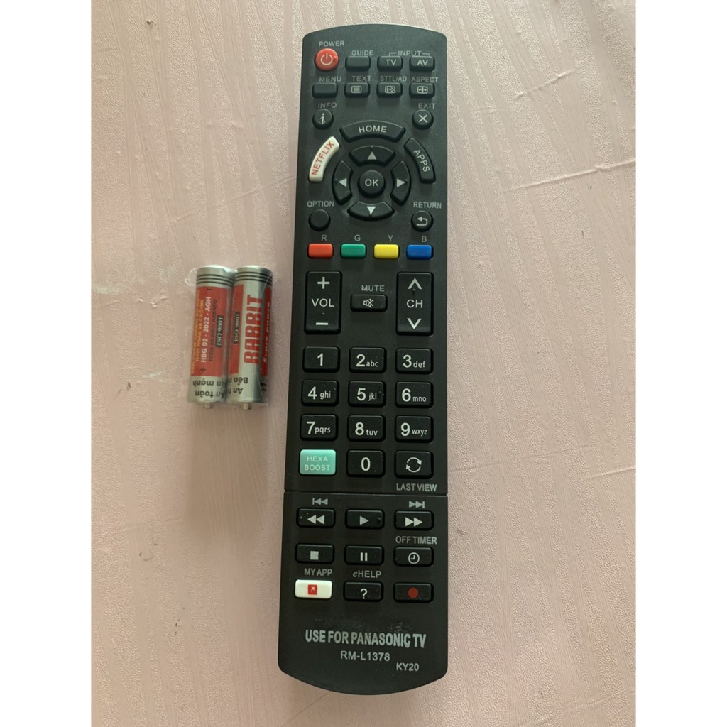 REMOTE ĐIỀU KHIỂN TIVI PANASONIC SMART RM-L1378 (NETFLIX-HEXA BOOSTS-APPS)