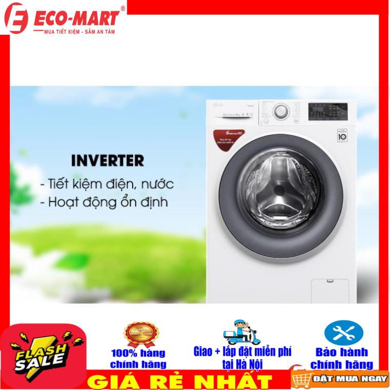 Máy giặt LG lồng ngang 9kg màu trắng FC1409S3W  (Vận chuyển và lắp đặt trực tiếp miễn phí khu vực TP Hà Nội)