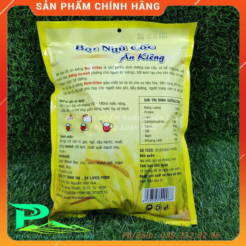 Bột ngũ cốc ăn kiêng Nutrilifes Life's Food cho người béo phì, tiểu đường, có lợi cho tiêu hoá bịch 500g