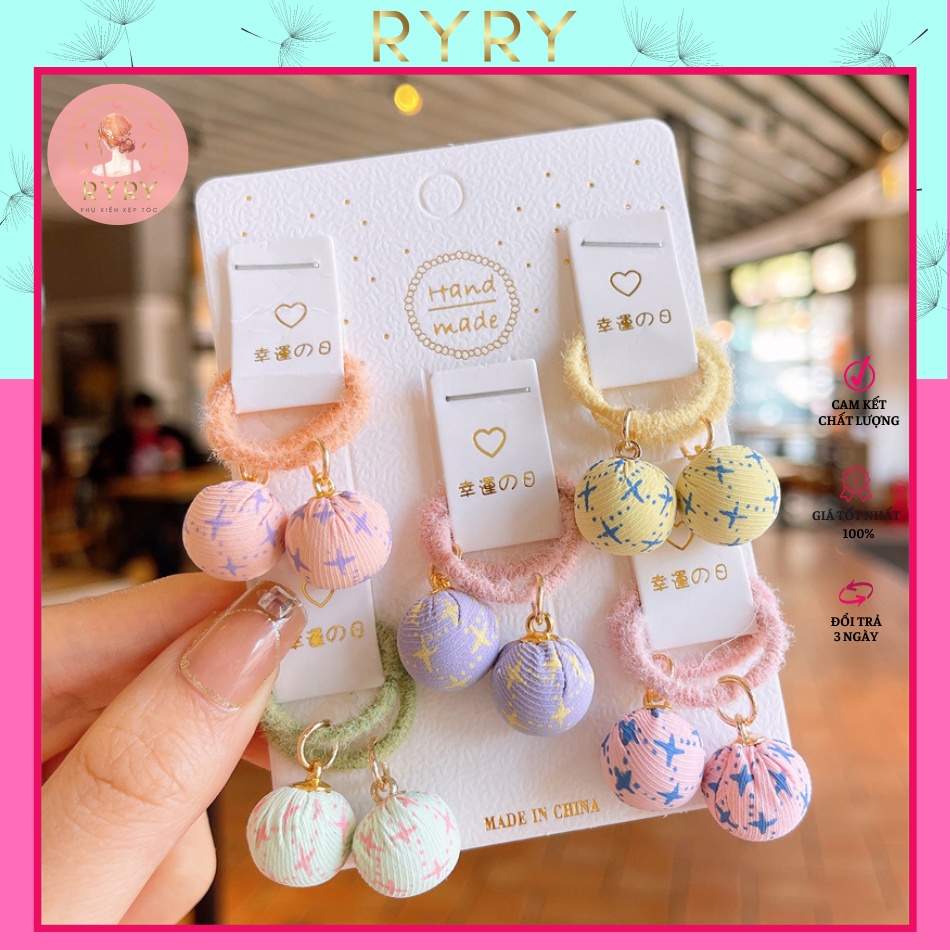 Set Vỉ 10 dây cột buộc tóc cho bé cute cực xinh