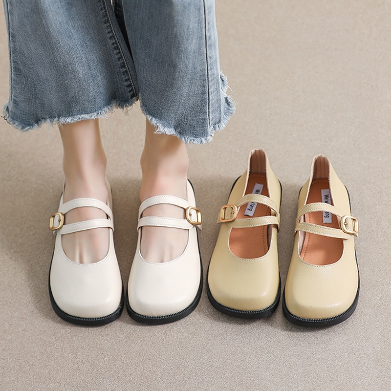 Giày Mary Jane Đế Mềm Phong Cách Thời Trang Nhật Hàn Dành Cho Nữ Có Size 34-42