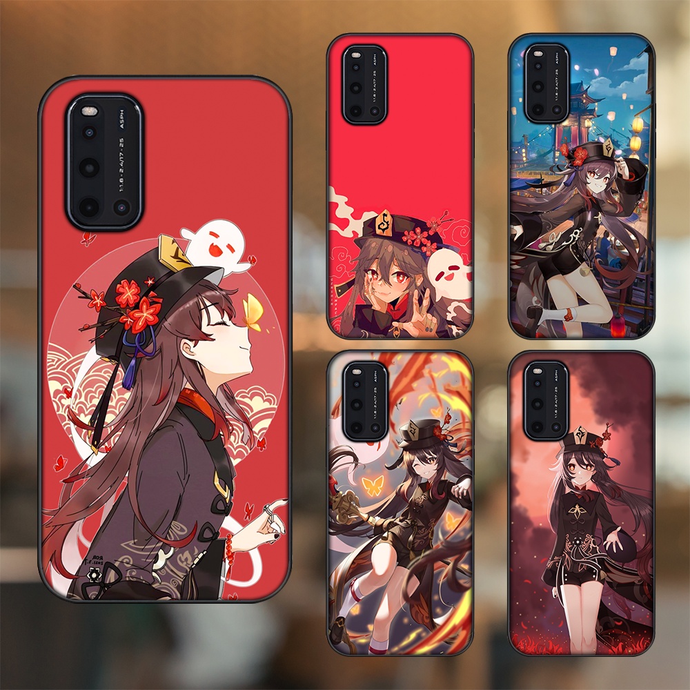 Ốp lưng Vivo V19 viền đen in hình Hutao Genshin Impact